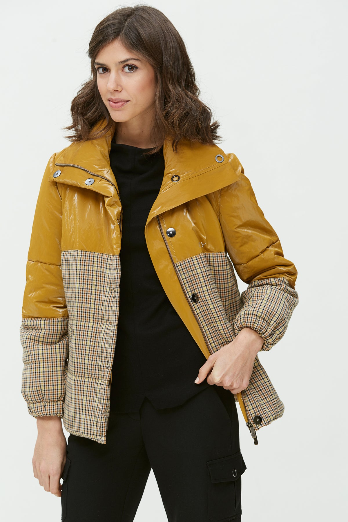 CHAQUETÓN ACOLCHADO-CUADRO