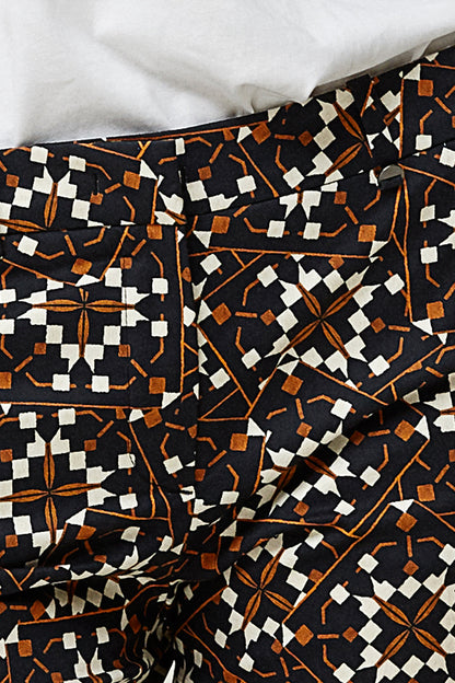 PANTALÓN RECTO ALGODÓN STRETCH ESTAMPADO