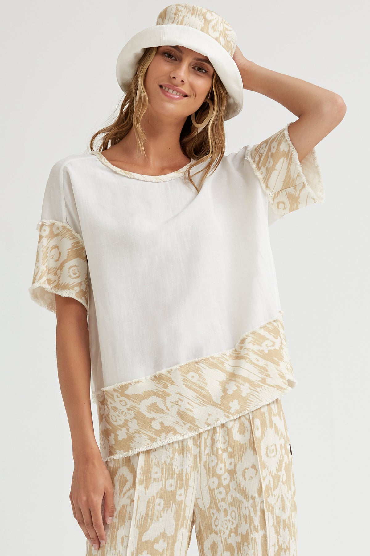 ETHNIC PRINT WIDE TOP