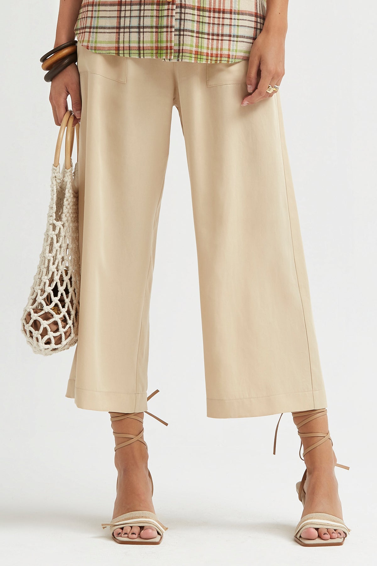 PANTALÓN PAPERBAG SARGA DE LYOCEL