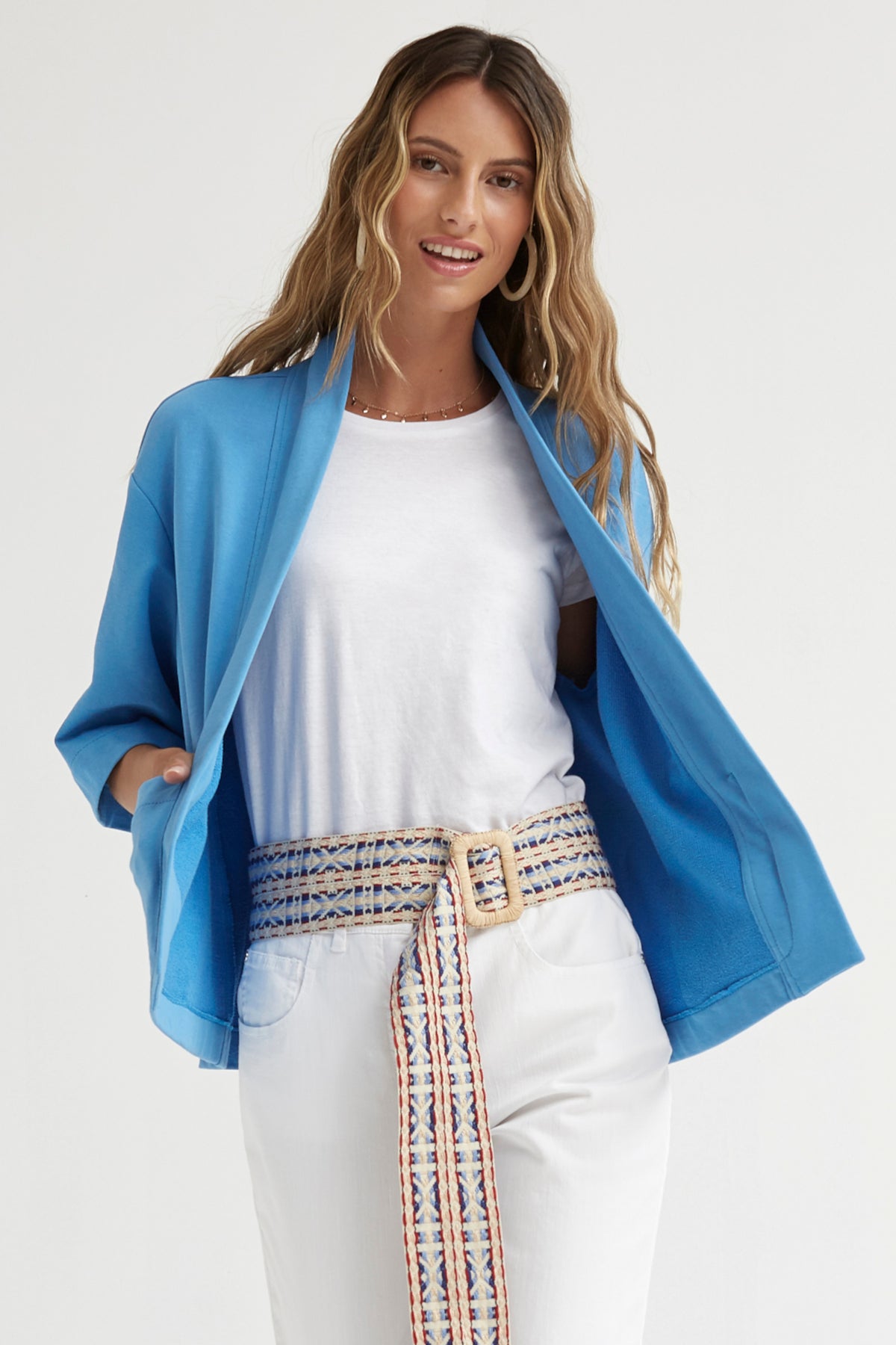 KIMONO MANGA LARGA-FELPA  ALGODÓN