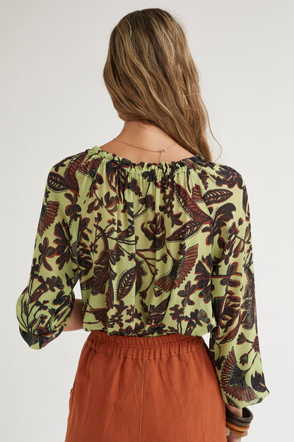 BLUSA FRUNCES-ESTAMPADO FLORAL