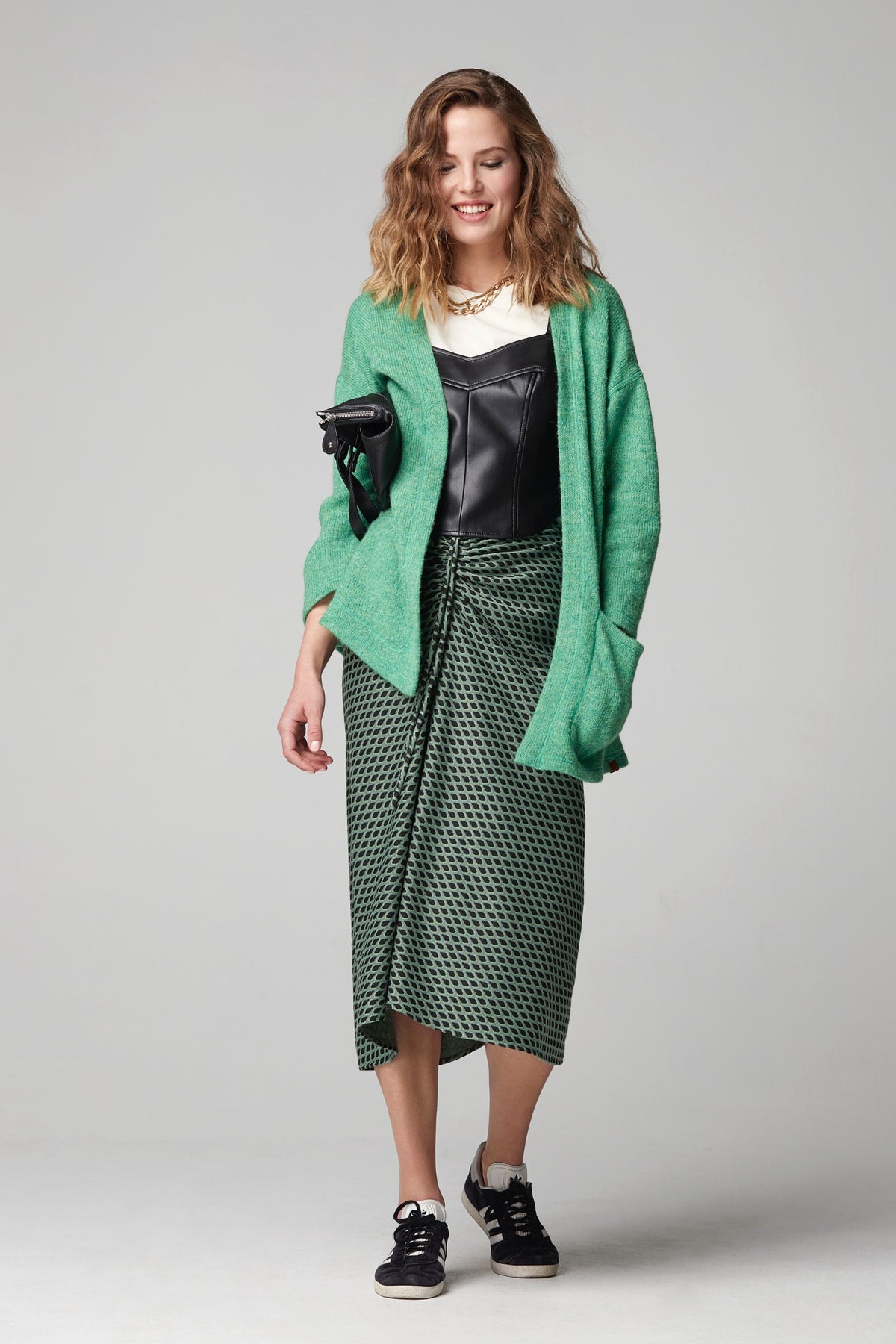 Falda Uria Punto De Jacquard