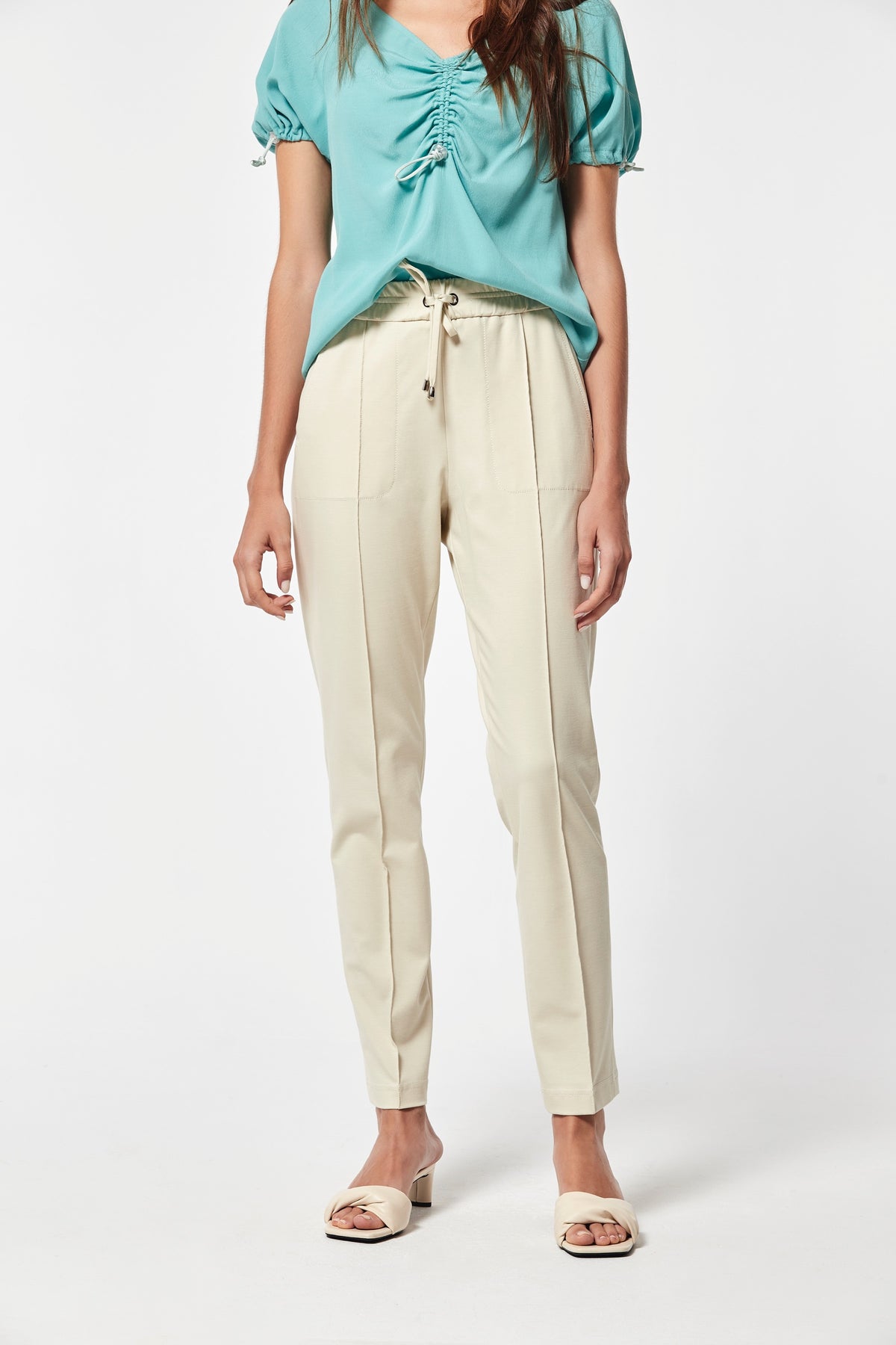 LIGHT PONTE DI ROMA KNIT TRANTA TROUSERS