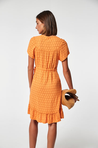 VESTIDO DICLER VISCOSA PERFORADA BORDADA