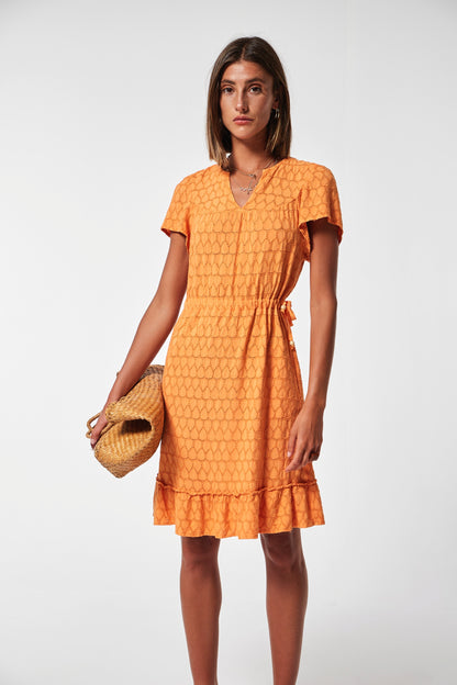 VESTIDO DICLER VISCOSA PERFORADA BORDADA