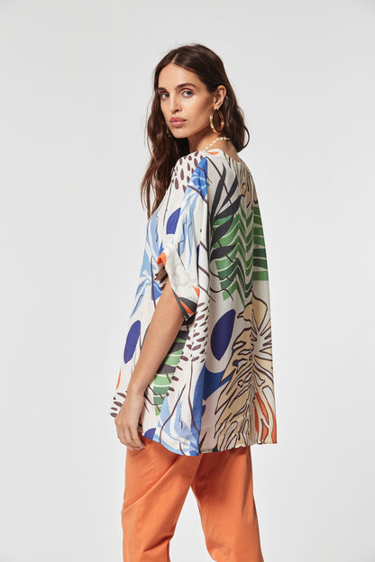 CAMISA FALDER CREP MARROCAINE