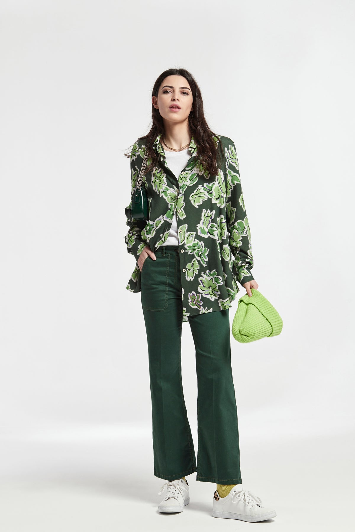 FLOWER PRINT OVERSIZED SHIRT