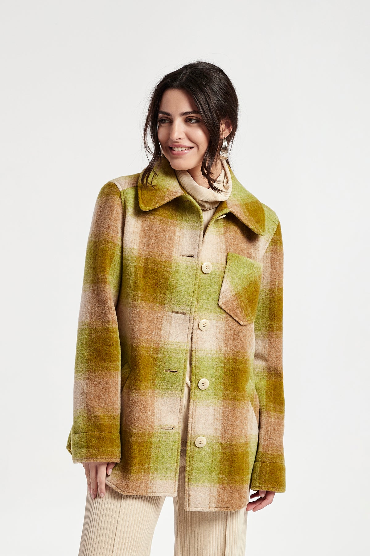 WOOL CHECK FELIU OVERSHIRT