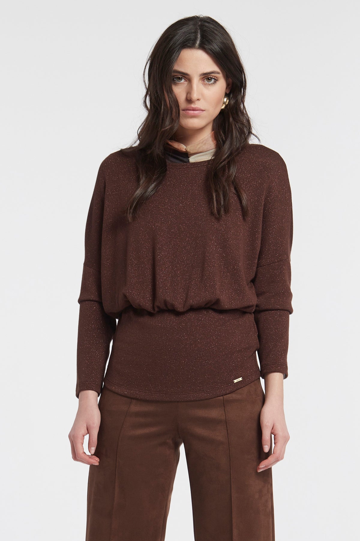 TOP CUCHO GOMA CINTURA PUNTO DE LUREX