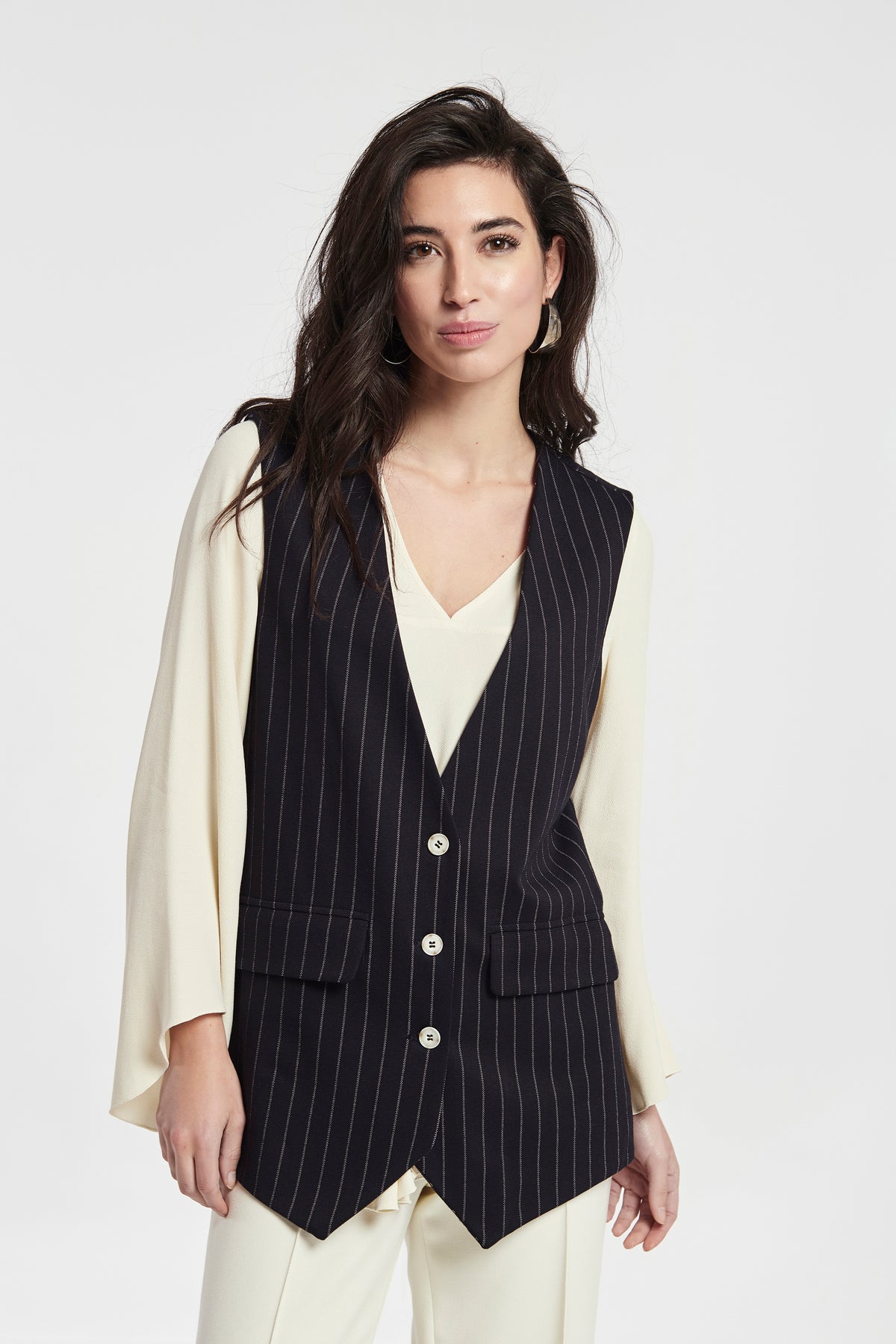 PUNTO DI ROMA KNIT RIB LONG LEVAS VEST