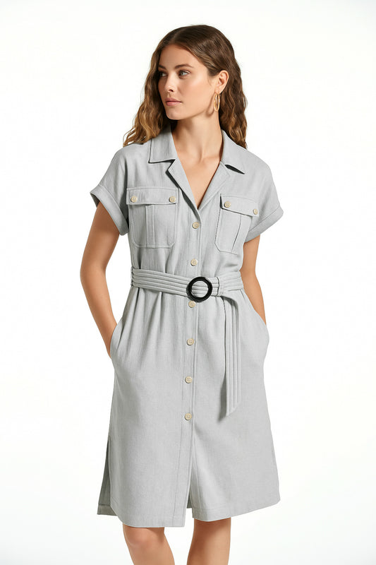 LINEN VISCOSE HANOY DRESS