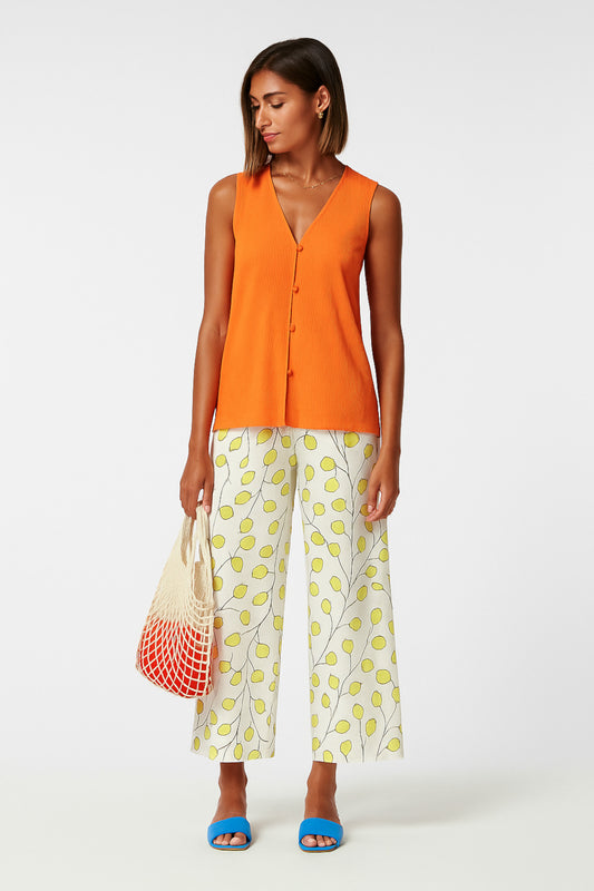 PRINT VISCOSE CAEBO TROUSERS