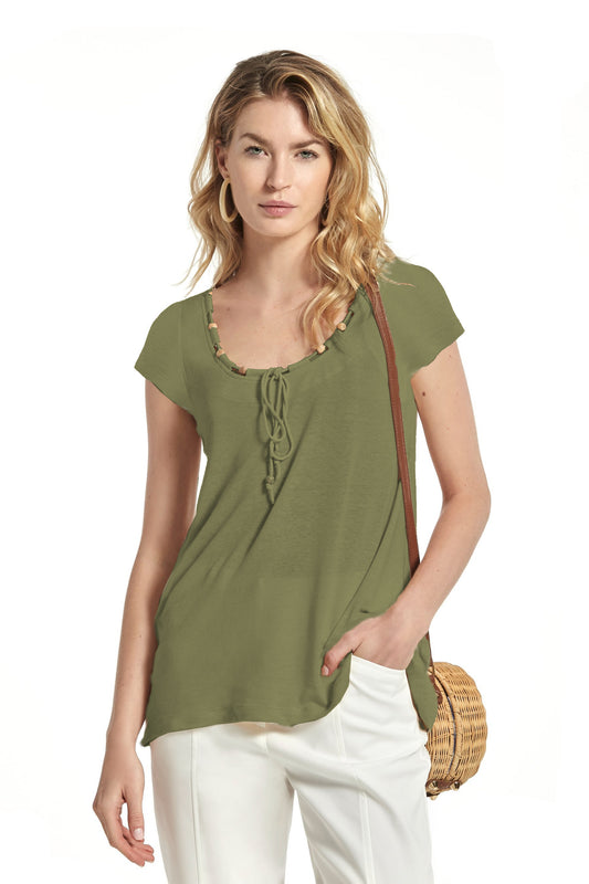RUSTIC LINEN KNIT DORITA7 TOP