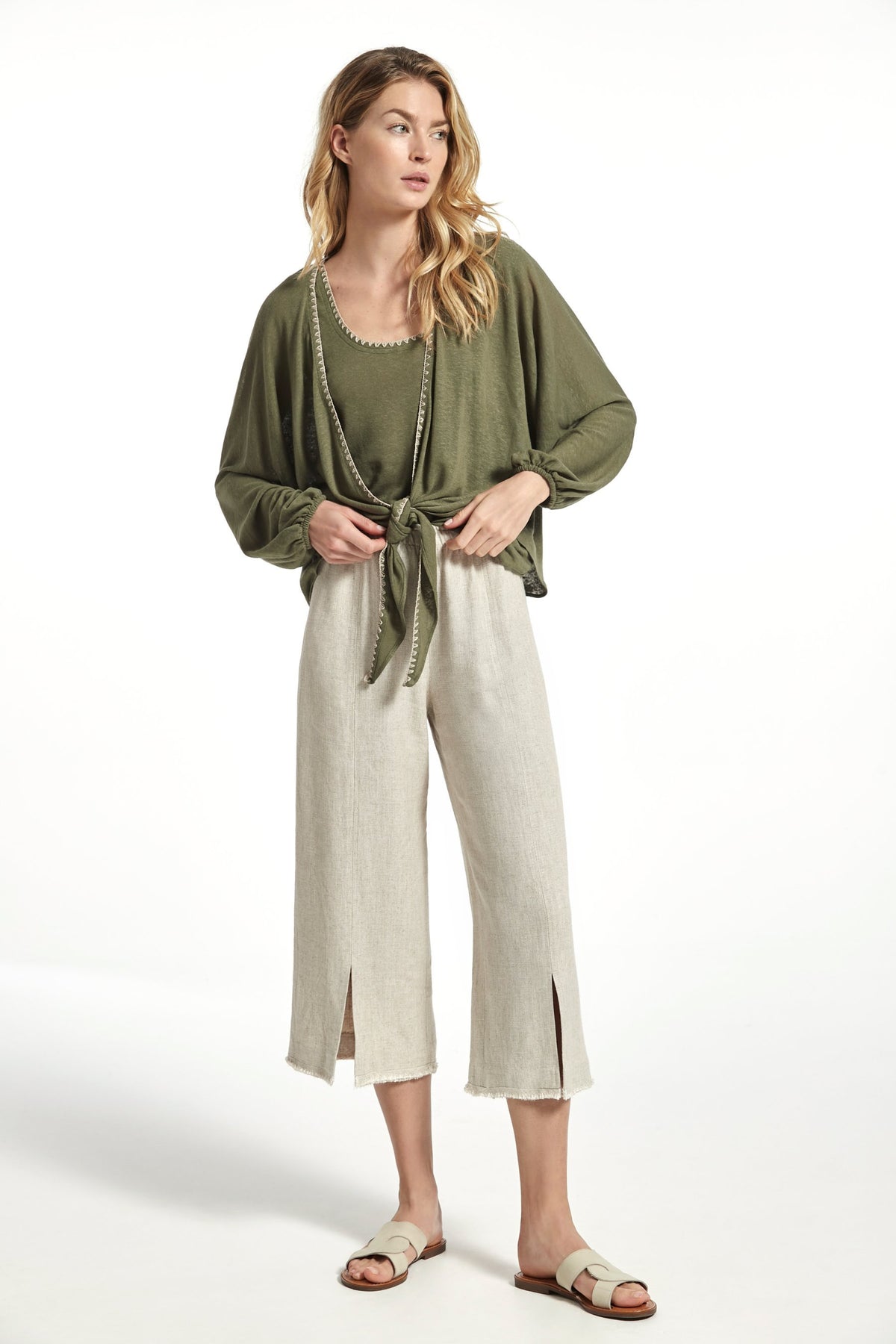 CHAQUETA ESCUAL PUNTO DE LINO RUSTICO