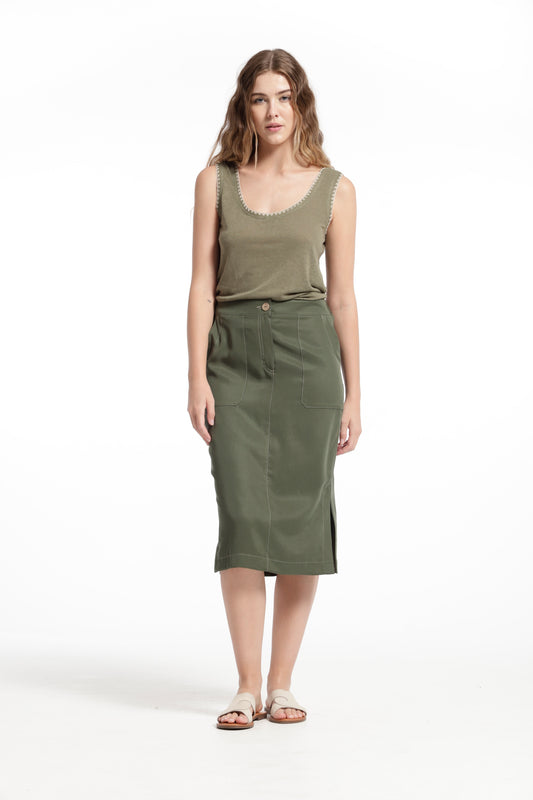 RUSTIC LINEN KNIT INTON T-SHIRT