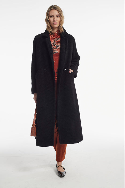 SHORT PILE KNIT TWILL MANUAL COAT