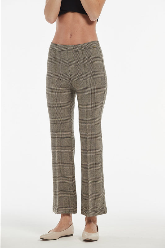 PANTALÓN HOLLIE JAQUARD EN PUNTO DE CUADROS