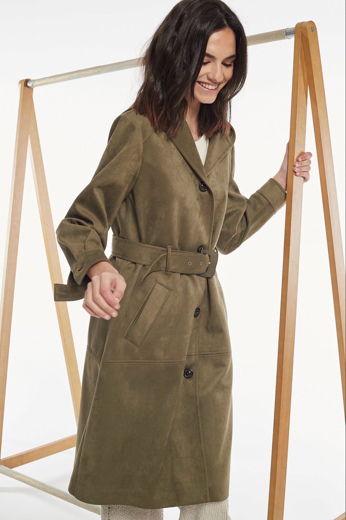 SUEDE EFFECT BRATIS COAT