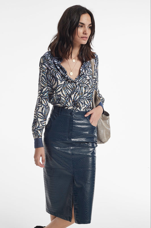 LIGHT PRINTED TWILL CRUDO SHIRT