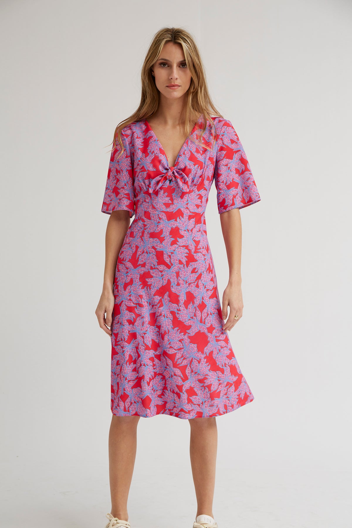 Vestido Lazada Estampado Floral