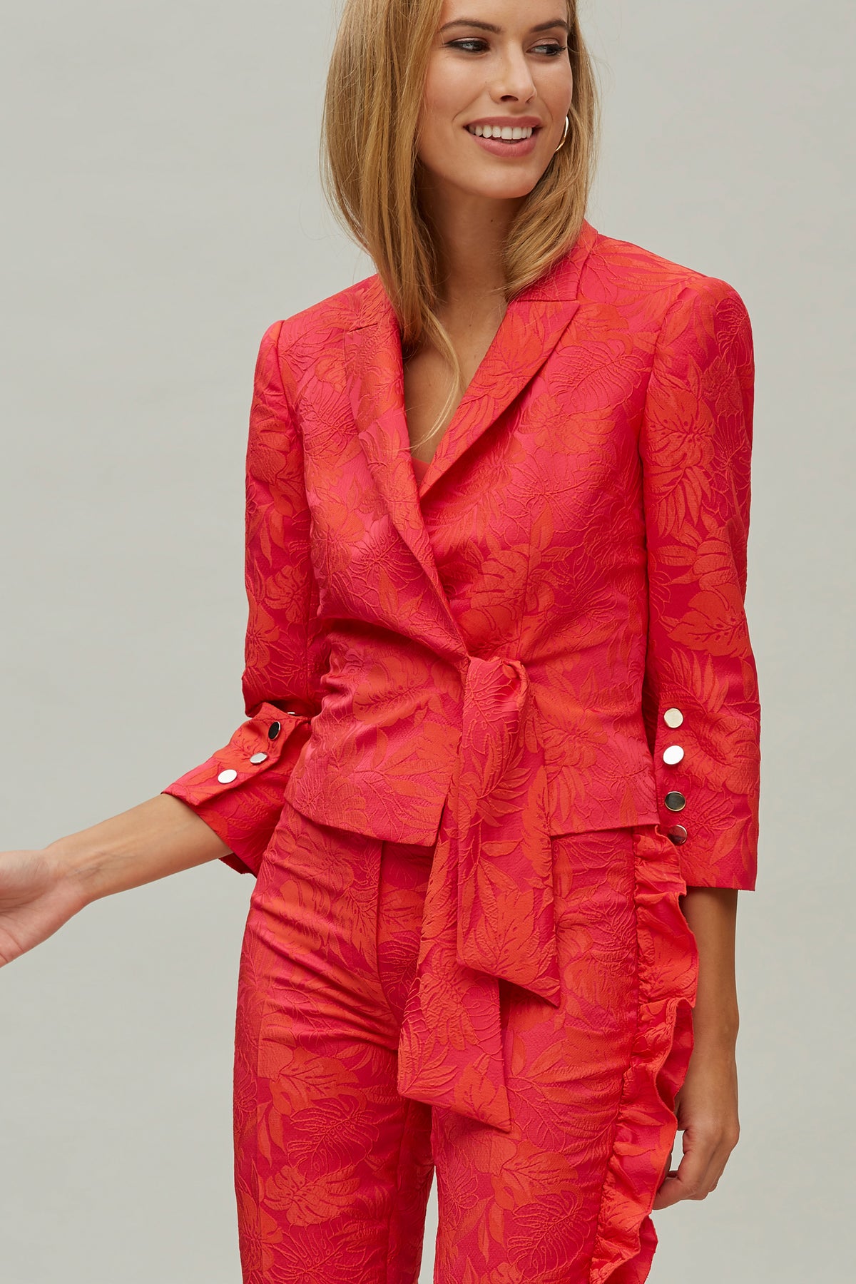 Chaqueta Lazada Jacquard Flores