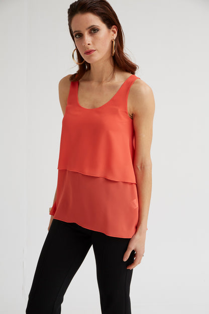 DOUBLE LAYER TOP CHIFFON