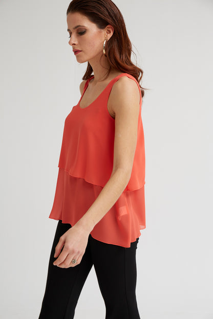DOUBLE LAYER TOP CHIFFON
