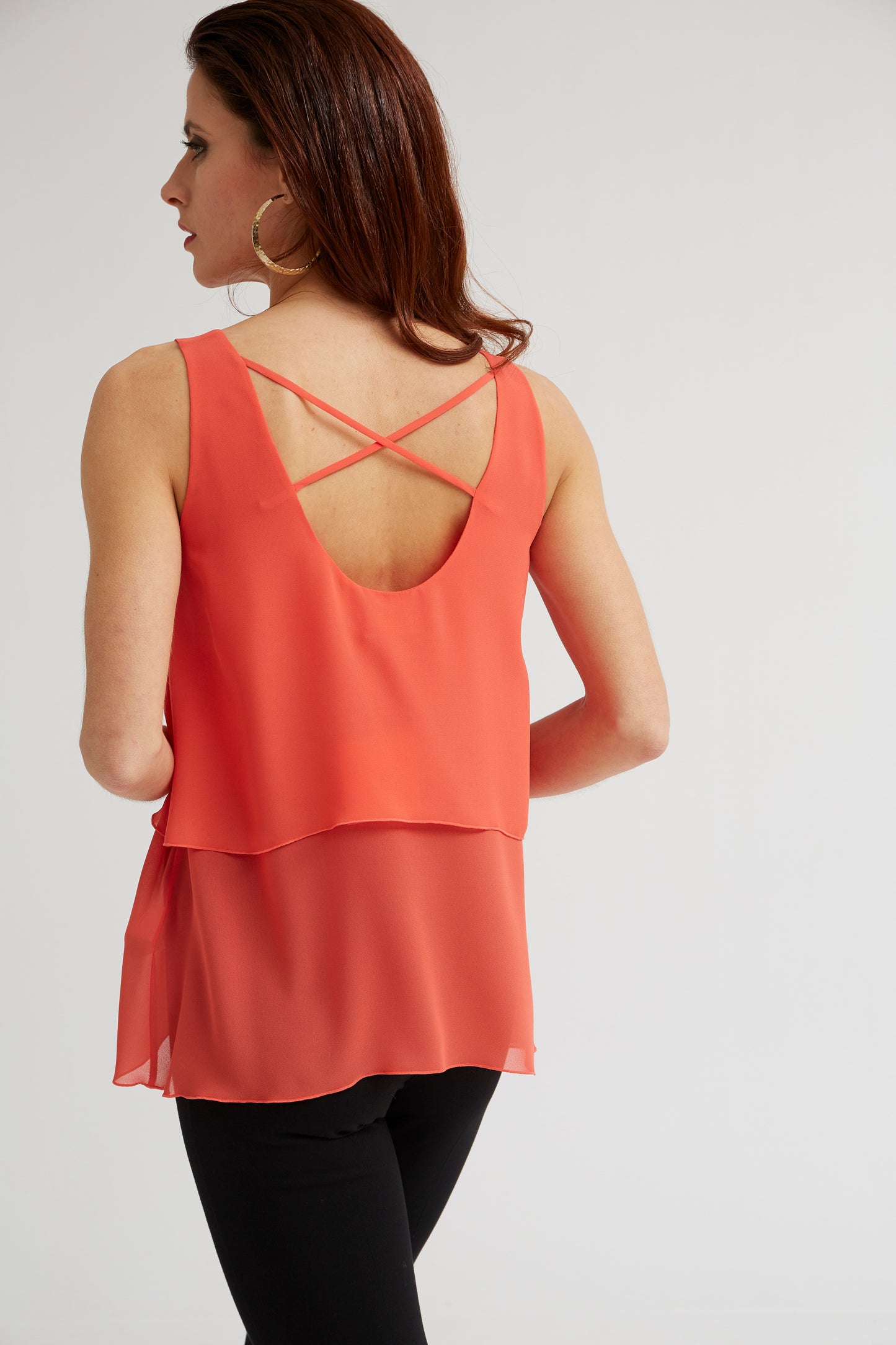 DOUBLE LAYER TOP CHIFFON