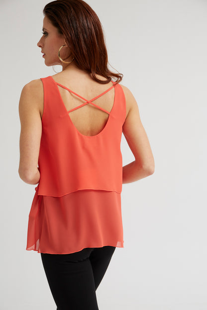 DOUBLE LAYER TOP CHIFFON