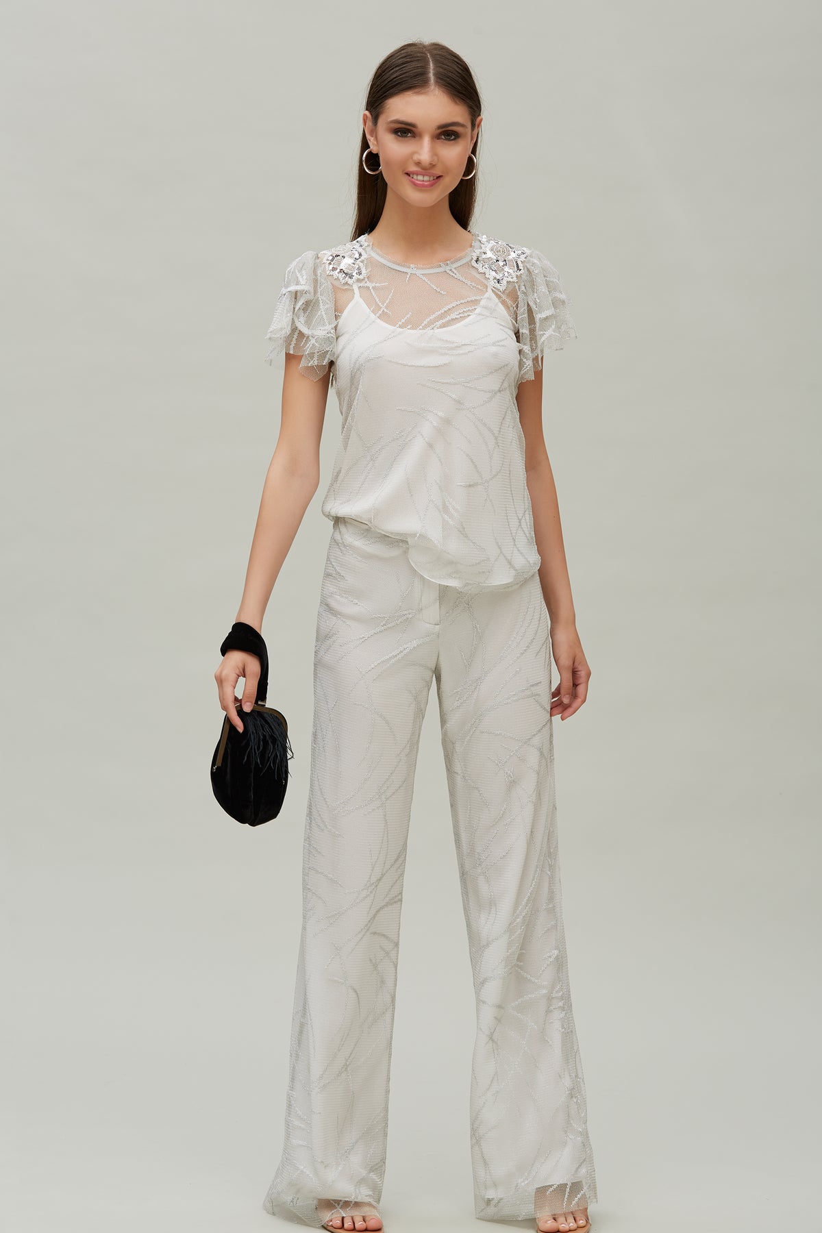 Pantalón Palazzo Tul Lurex
