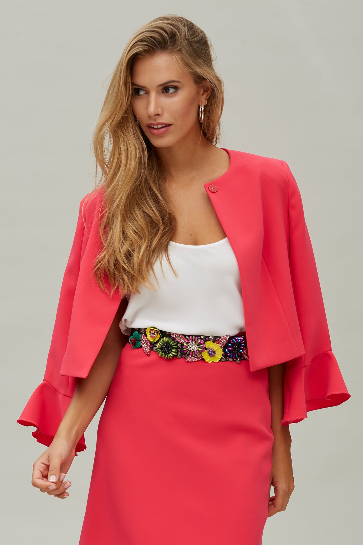 CHAQUETA VOLANTE MANGA PLANA STRETCH