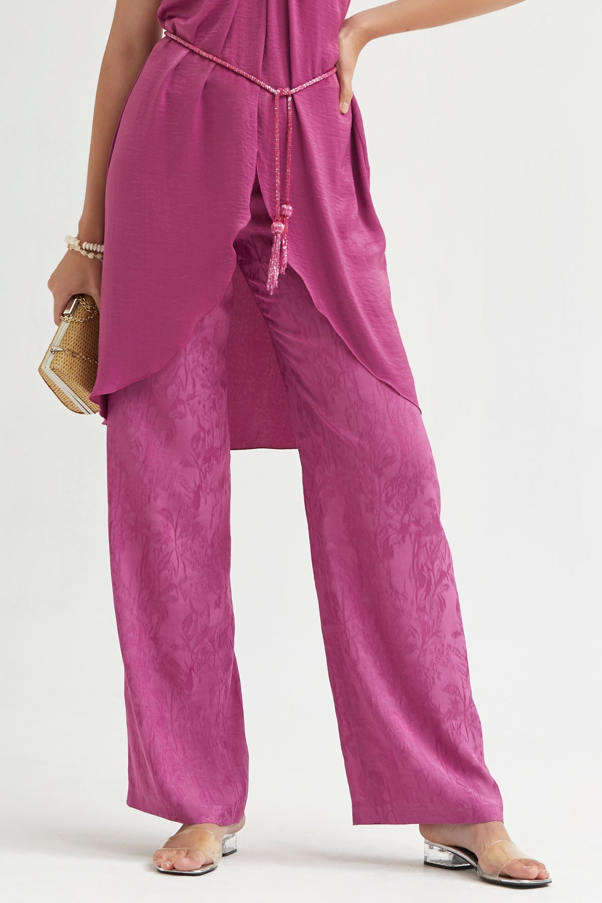 Pantalón Ancho Jacquard Ecovero