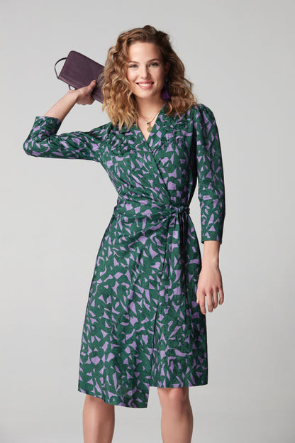 VESTIDO MEZUN JACQUARD ESTAMPADO BICOLOR