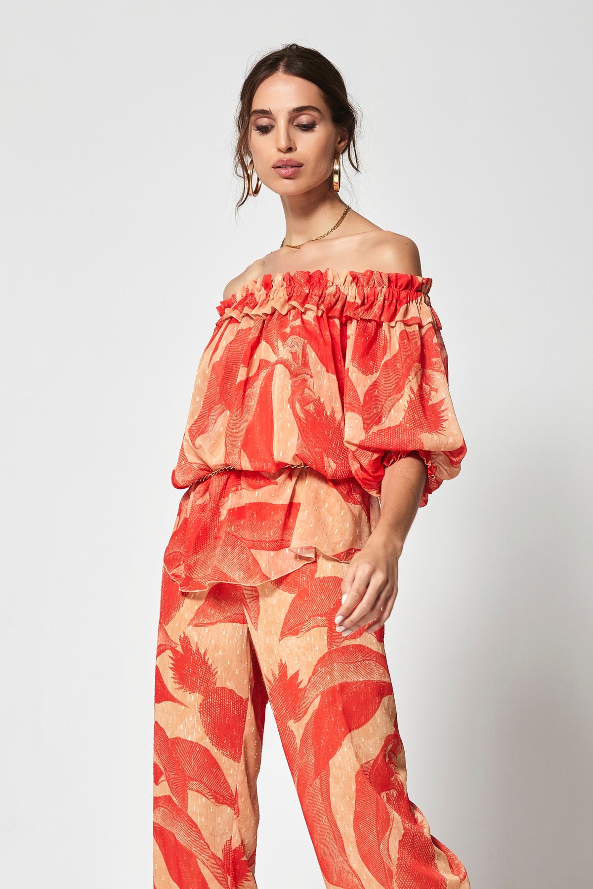 Blusa Jateo Jacquard Con Lurex