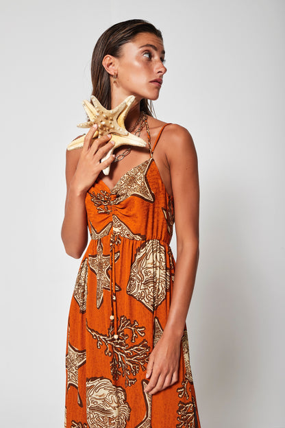 VESTIDO BACIL JACQUARD DE BAMBULA