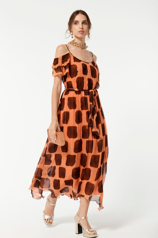 BAMBULA CHIFFON  LAMIAL DRESS