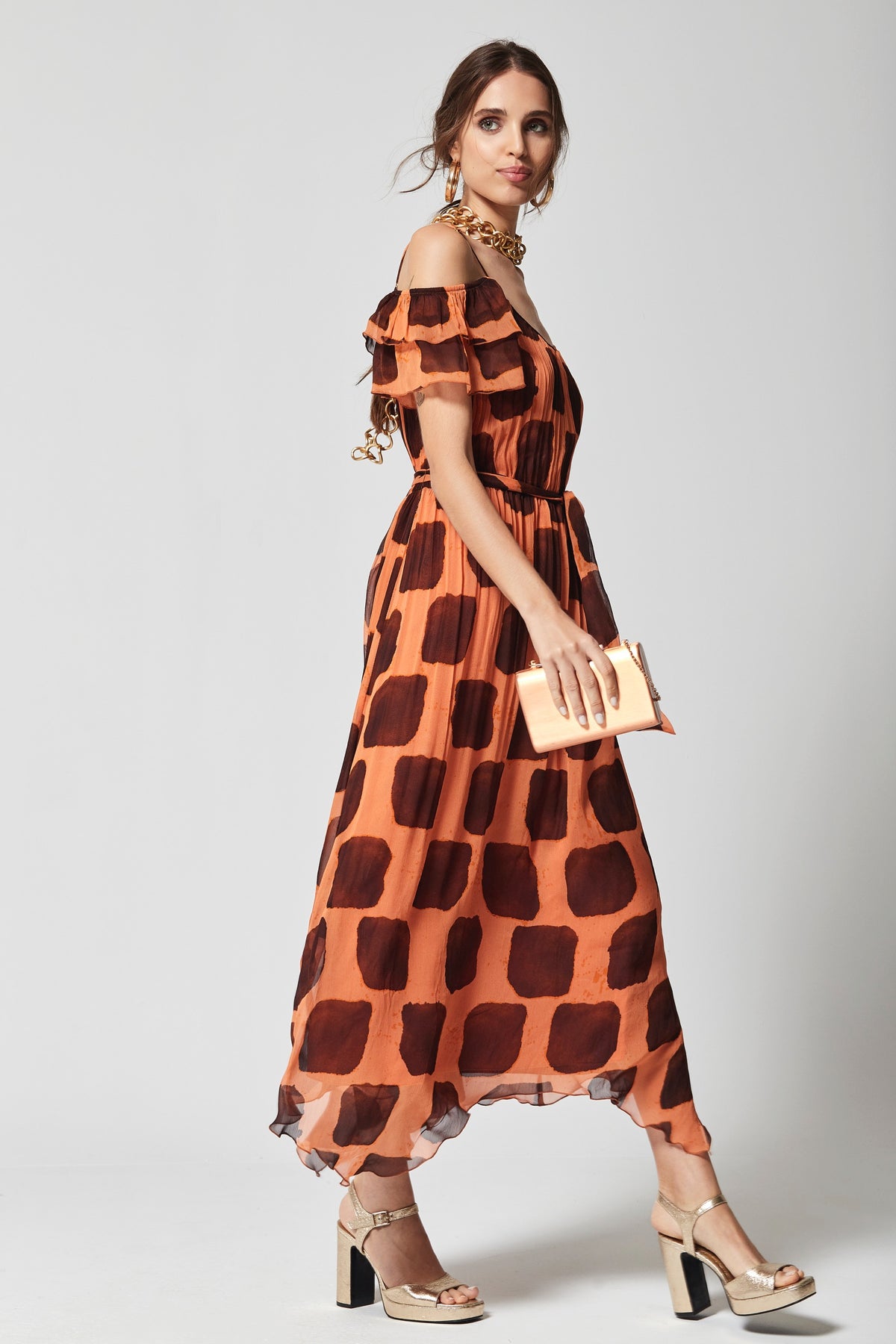 VESTIDO LAMIAL GASA BAMBULA ESTAMPADA