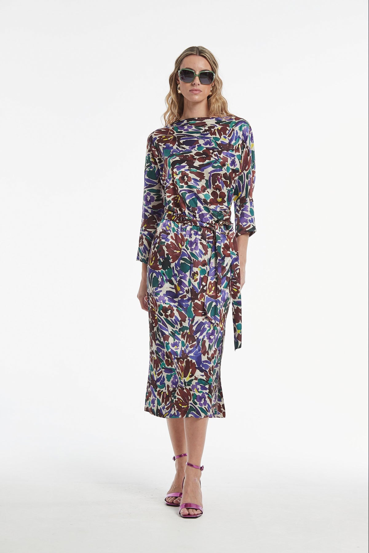 Vestido Silbar Viscosa Estampado Floral